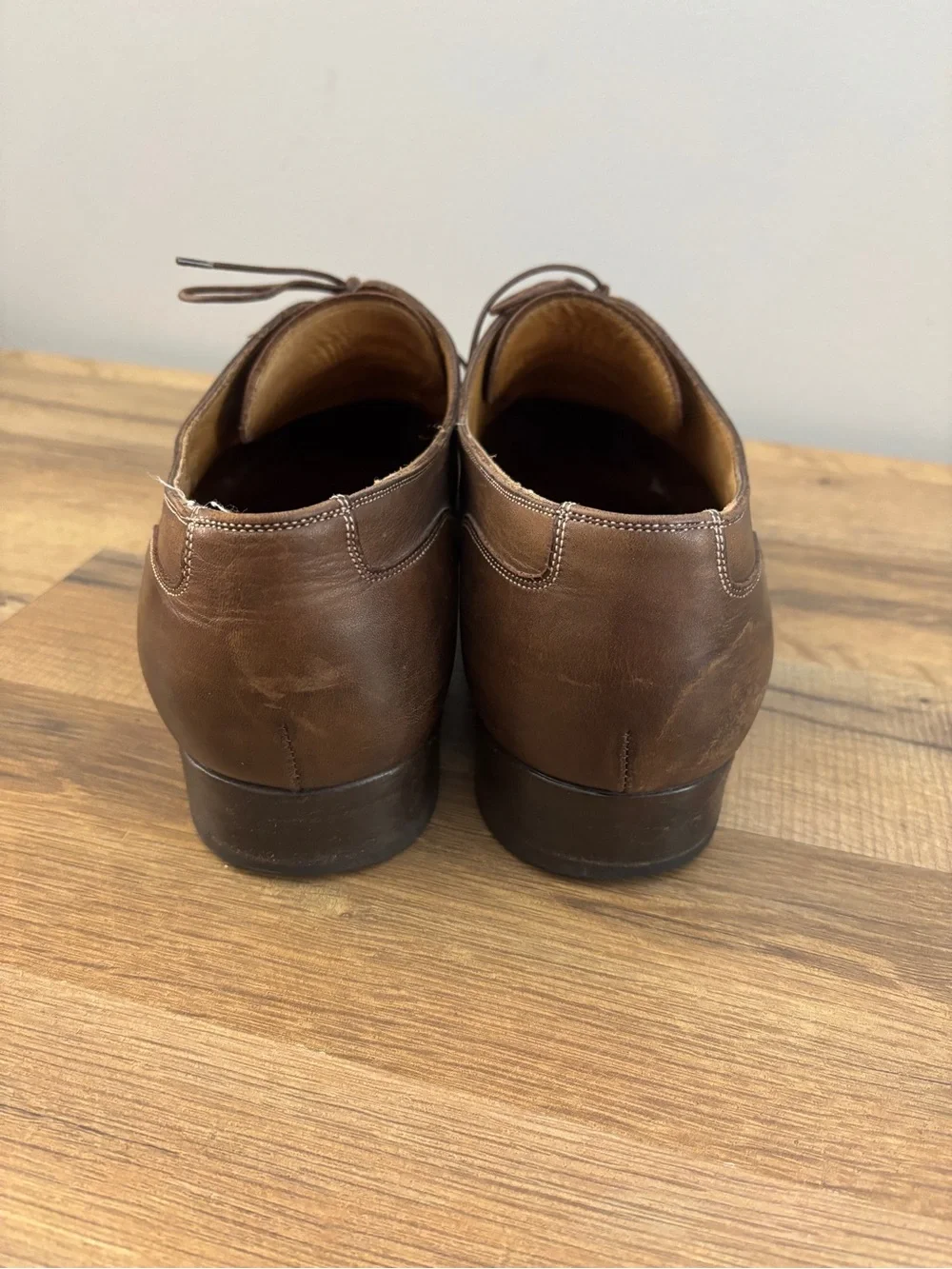 Santoni Oxford Leather Dress Shoes Made in Italy Men’s